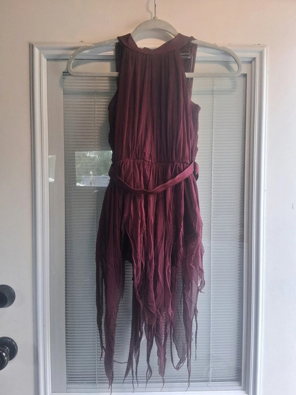 Weissman Mesh High-Low Midi Dress Fringe Maxi Dress Size Medium